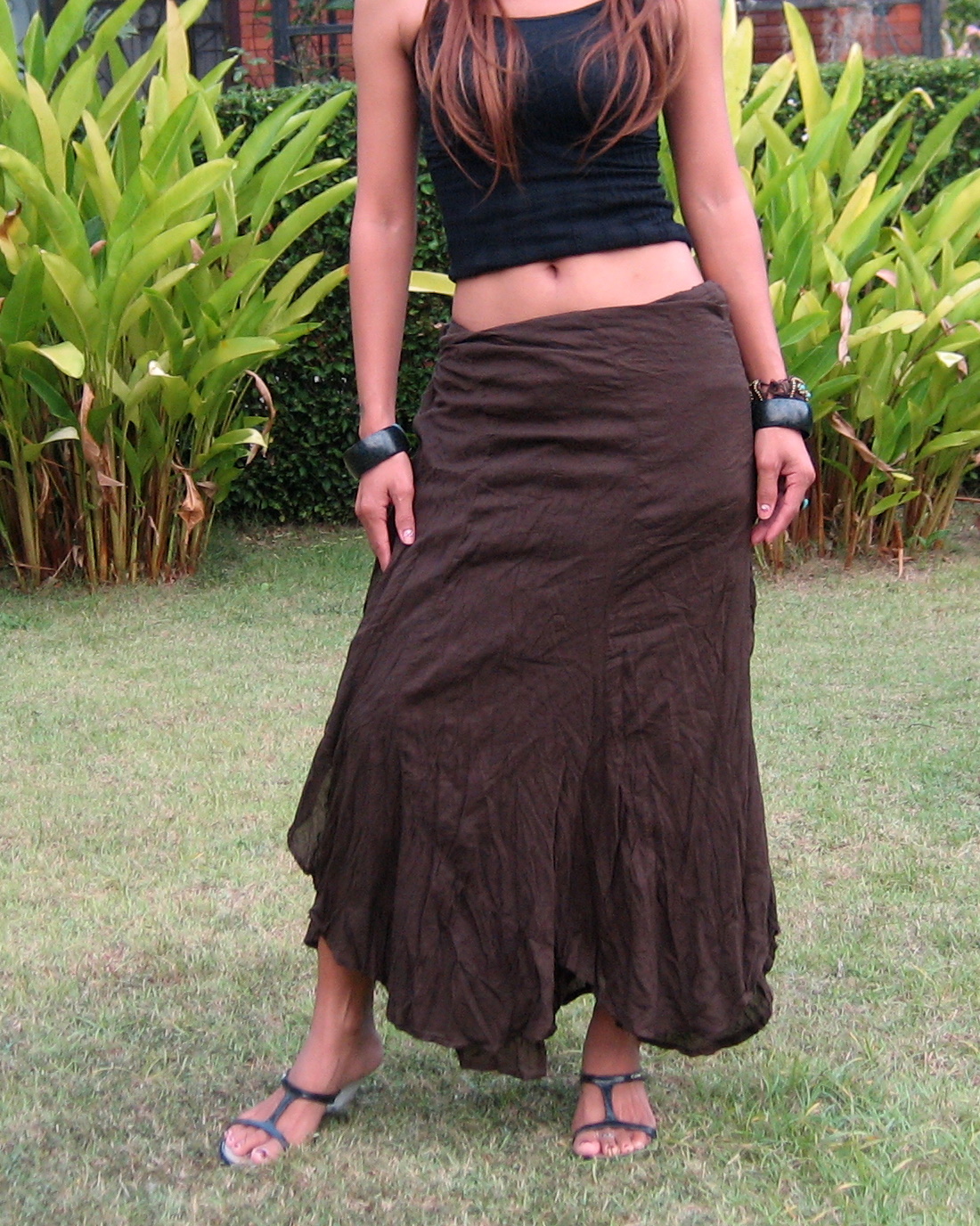Long Wrap Skirt - Billys Thai Shop - Handmade Skirts for Women