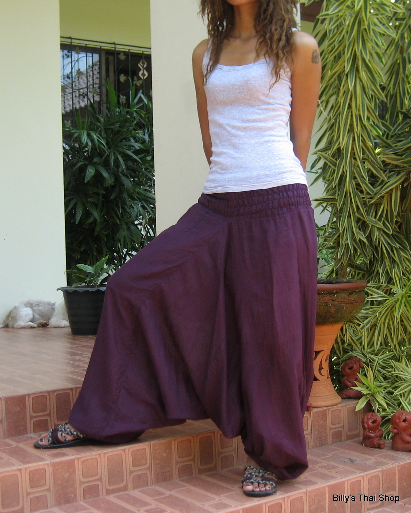 Harem Yoga Pants - Billys Thai Shop - Handmade And Free Shipping